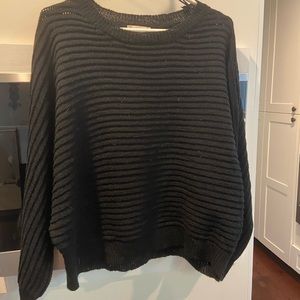black sweater